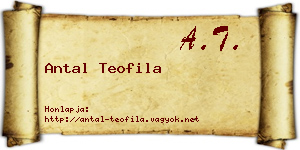 Antal Teofila névjegykártya